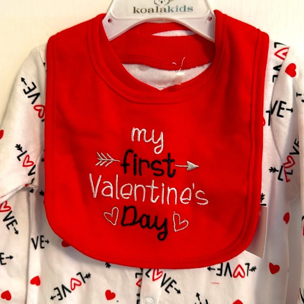 Koala Kids Red Baby Valentines Onesie